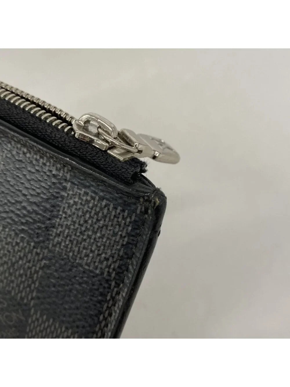 Louis Vuitton Damier Graphite Coin Card Holder Black Gray